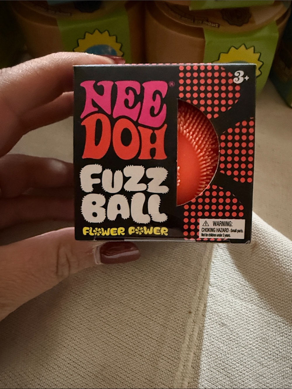 NeeDoh Fuzz Ball - Orange | Stress Relief Toy